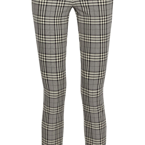 NEW Rag & Bone Woman Simone Cropped Checked Woven Skinny Pants Gray Size 4 - Picture 3 of 11